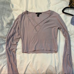Lavender cropped top
